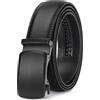 GAEKEAO Cintura Uomo, Cinture in Pelle Autentica 35mm, Cintura Senza Buchi con Fibbia Microregolazione, Regalo per Uomini
