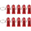 Bamyli 10 portachiavi con design autentico a forma di scatola rossa di Londra, portachiavi 3D Die Cast London Royal per souvenir e regali del Regno Unito, Cabina telefonica, 27.5x10x2.5cm