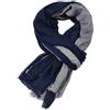 LEOCLOTHO Sciarpa da uomo morbida e confortevole sciarpa tartan sciarpa uomo a quadri moda classica business sciarpa invernale uomo, Blu marino Grigio, 80x190cm