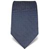 Vincenzo Boretti cravatta elegante classica da uomo, 8 cm x 15 cm, di pura seta di alta qualità, idrorepellente e antisporco, motivo a quadri blu scuro