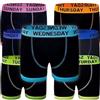 Bamu Boxer per ragazzi Days Of the Week 7 Pack Comfort Fit Cotone Lycra Stretch Biancheria intima boxer 7-13 anni, 7 Pack Giorni della settimana, 11-12 Anni