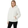 Karelpiù Giacca Donna in Pelliccia Sintetica. Pellicciotto Corto Full Zip con Cappuccio Teddy Invernale (IT, Testo, XL, Regular, Regular, Con Cappuccio, Ghiaccio)