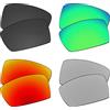EZReplace Lenti di ricambio per occhiali da sole Oakley Crankshaft OO9239 (lenti polarizzate), Carbon Black + Spring Green + Fire Red + Metal Silver, Taglia unica