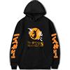 LKY STAR Haikyuu!! Felpa con Cappuccio con Motivo Anime Karasuno High School Volleyball Pullover per Uomo Donna Teen