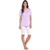 Leo Corsetteria Pigiama Donna Corto 100% Cotone Maglina Jersey Taschino Serafino Marca Linclalor Taglia 44 Colore Cielo 7807