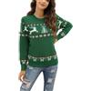 Enjyam Maglione Donna Natalizio Collo Rotondo Maglione per Natale Pullover Invernale