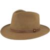 Hut Breiter Breiter Cappello in feltro per attività all'aria aperta, 100% lana, impermeabile e pieghevole, con rivestimento in pelle, per uomo e donna, 59