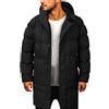sutelang lurryly Piumino lungo da uomo Parka con cappuccio invernale caldo spesso collare stand giacca di grandi dimensioni piumino opaco giacca con cappuccio rimovibile casual cappotto lungo