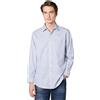 Brooks Brothers Camicia da uomo in twill elasticizzato Ainsley con colletto spalmabile, Blu chiaro/Bianco, 17 Collo 32 Manica