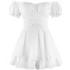 Odizli Costume da Pirata Donna Vestito da Pirata a Spalla Scoperta Jumpsuit Corto Bianco Vestito da Pirata, bianco, L