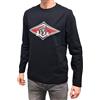Bear ML T-Shirt Uomo Girocollo Stampa Logo Frontale a Contrasto Surf Board Manica Lunga (S, Nero)