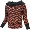 GURU SHOP Guru-Shop, Camicia Lunga Sciolta in Cotone Organico, Camicia Boho con Cappuccio a Scialle, Nero, Dimensione