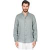 Ciabalù Camicia 100% Puro Lino Uomo Coreana Elegante Slim Fit Casual Manica Lunga