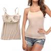 STARBILD Canotte da Donna a Canotta con Reggiseno Incorporato Canottiera di Base Solida Camicia Imbottita Regolabile con Spalline Sottili