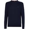 Tommy Hilfiger Pullover Uomo Cashmere Crew Neck Pullover in Maglia, Blu (Desert Sky), XL