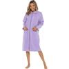 Undercover Ladies Zipped Soft Fleece Dressing Gown 4045 Blue 10-12