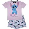 Disney Set Pigiama Corto Lilo e Stitch per Donna - 100% Cotone - XL = EU 48-50