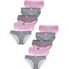 LOREZA ® 10 Slip in Cotone per Ragazze Intimo con Vari Motivi 2-15 Anni