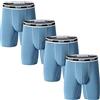 Nuofengkudu Lunghi Modal Mutande Senza Cuciture Boxer Aderenti Anti Sfregamento Taglie Forti Traspirante Rigonfiamento Confort Sportivo Underwear Underpants