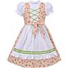 Sunny Fashion Ragazze Tedesco Dirndl Vestito S per Oktoberfest Bavarese Annata Rosa 6-12 Anni