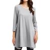 Enmain Maglietta a Maniche Lunghe con Girocollo da Donna Tunica Top Casual Camicette Maglietta Donna Lunga