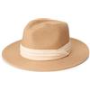 DRESHOW Donna Cappello Panama Cappello da Spiaggia in Paglia Fedora Cappello Arrotolato in Paglia a Tesa Larga Cappelli Panama UPF 50+