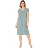 e.Femme® Camicia da Notte Donna Lena II 859 in Cotone e Lenzing® Modal, Giadete., 46