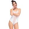Magi Body da donna | Body in tulle con spalline sottili, S, M, L, XL, XXL, vestibilità ottimale | Body da donna trasparente, bianco, XL