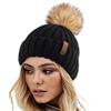 FURTALK Cappelli Invernali per Donne Doppio Strato in Pile Linea Beanie Hat con Bobble Pom Pom Cappelli