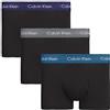 Calvin Klein Low Rise Trunk 3pk Boxer, Nero (B Astral Aura/Corsair/Grey Smoke), XL (Pacco da 3) Uomo