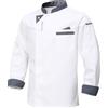 CoXuantion Uomo Cuoco Giacca a Maniche Lunghe Cotone Abbigliamento Cuoco Professionale Ristorante Giacca Unisex Uniforme per Hotel Panetteria vestibilità Moderna XXL,Bianco
