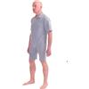 FERRUCCI COMFORT Body Sanitario Polo Unisex con zip inerno gamba - 9075 - Per anziani incontinenti - Intimo Sanitario (as6, alpha, s, regular, regular, Grigio, S)