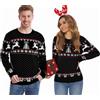 Enjyam Maglione Donna Natalizio Collo Rotondo Maglione per Natale Pullover Invernale