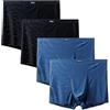 BORATO Intimo da Uomo Taglie Forti Slip da Uomo per Taglie Forti13xl 12xl 11xl 10xl 9XL 4pcs Boxer Slip Boxer Shorts Slip Briefs per Ragazzi Shorts Shorts Shorts Shorts Shorts-2 Nero 2 blu-8xl (120-130 kg)