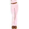 Onsoyours Donna Pantaloni Svasati a Vita Bassa Bootcut Yoga a Gamba Larga Pantaloni Flare Lunghi a Zampa Elefante Elastici Pilates Danza Fitness Palestra Allenamento A Rosa XL