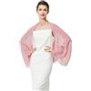 BEAUTELICATE Scialle Coprispalle Elegante Donna Stola Chiffon Cape Estivo per Abito Sposa Damigella Cerimonia Matrimonio Serata