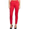 Elara Pantaloni da donna a vita alta Chunkyrayan EL12-10 Rot 38 (M)