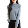 Chanyarn Maglione da Donna in 100% Lana Merino Collo Alto Demi Lavorato a Maglia Senza Cuciture a Maniche Lunghe
