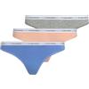 Calvin Klein Donna Perizomi Confezione da 3 Thong Intimo, Rosa (Glacier/Melon Frenzy/Gry HTHR), L