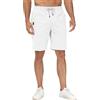 Huayuzh Pantaloni corti da uomo estivi cargo chino cotone elasticizzato per il tempo libero elastico in vita con tasche
