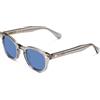 X-LAB XLAB 8004 Occhiali da sole stile moscot, 48mm, Grigio/Azzurro, Unisex