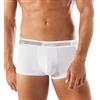 Intimitaly Boxer Uomo Cotone Elasticizzato Pacco da 4 Bielastico Mutande Uomo Cotone Intimo Mutande Uomo Colorate alla Moda Bianchi Neri Grigio 2384 (4 Bianchi, S)