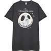 Disney Nightmare Before Christmas T-shirt da notte da donna di Sally & Jack | Maglietta da notte grafica con personaggi Sally e Jack per adulti in nero | Top da notte da donna con stampa di personaggi