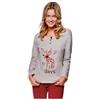 Infiore Pigiama Donna Cotone Caldo Idea Regalo Renna