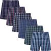 JupiterSecret Boxer Uomo 100% Cotone Morbidi e Traspiranti Mutande Uomo a Quadri Boxer Americani Uomo 6 Pezzi, L