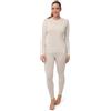 DANISH ENDURANCE Maglia e Pantaloni Termici Donna, Completo in Lana Merino Premium per Sci, Trekking, Bianco Sporco, L