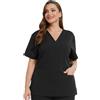 JONATHAN UNIFORM Casacca Sanitaria Donna 3 Tasche Tessuto Leggero | OSS Divisa Sanitaria Donna Manica Corta, Casacca Medico per Medici Infermiere Dentista Sala Operatoria Ospedale