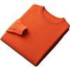 OWEIEYEU Maglione senza cuciture in 100% lana merino da uomo maglione girocollo maglione senza cuciture tinta unita maglione di base