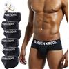 Casey Kevin Slip Uomo Cotone, Mutande Uomo Slip Briefs, Comodo portivo Intimo Elasticizzato Solid Basic Underwear Pacco da 6