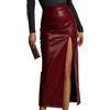 Onsoyours Gonna in Pelle da Donna, Gonne Lunghe, a Vita Alta, a Matita Elastica, Maxi Skirt A-Linea